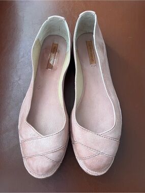 The Frye Company Ballet Flats Slip On Rose Blush Nubuck Leather Womens Size